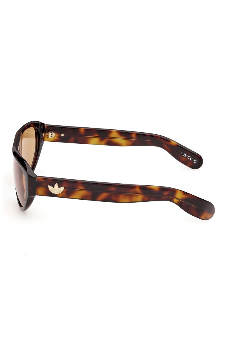 57mm Mirrored Pilot Sunglasses, Alternate, color, BLONDE HAVANA/ BROWN