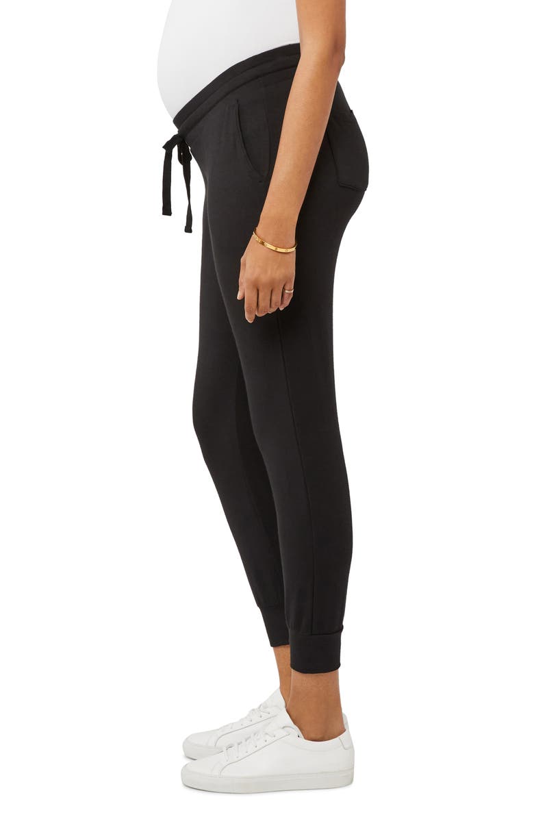 A PEA IN THE POD Underbelly French Terry Maternity Joggers, Alternate, color,