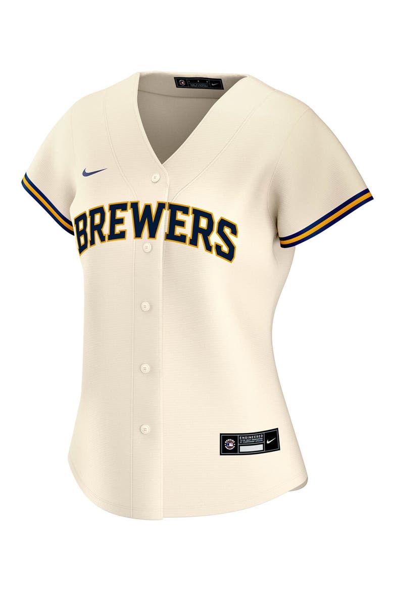 Women's Nike Christian Yelich Cream Milwaukee Brewers Home Replica Player Jersey, Main, color, CREAM