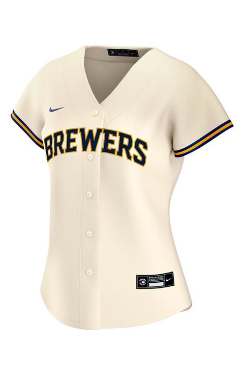 Women's Nike Christian Yelich Cream Milwaukee Brewers Home Replica Player Jersey