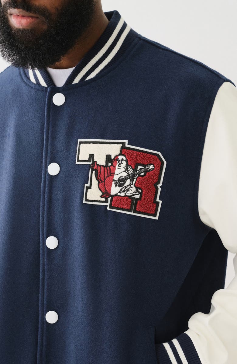 True Religion Patch Varsity Jacket, Alternate, color,