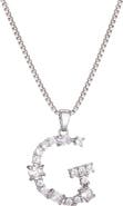 Adornia Mixed Crystal Initial Pendant Necklace