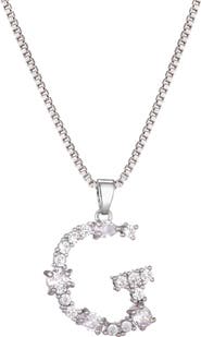 Adornia Mixed Crystal Initial Pendant Necklace
