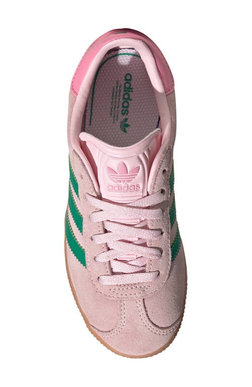 Adidas Originals Gazelle Comfort Closure Elastic Lace Shoes Kids In Pink