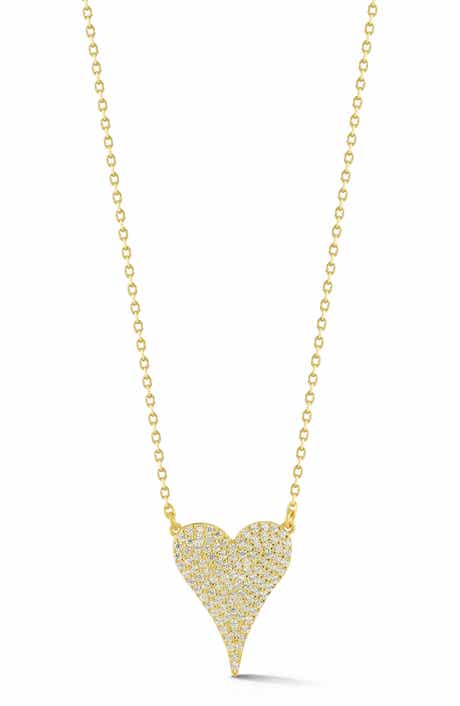 Cubic Zirconia Heart Pendant Necklace