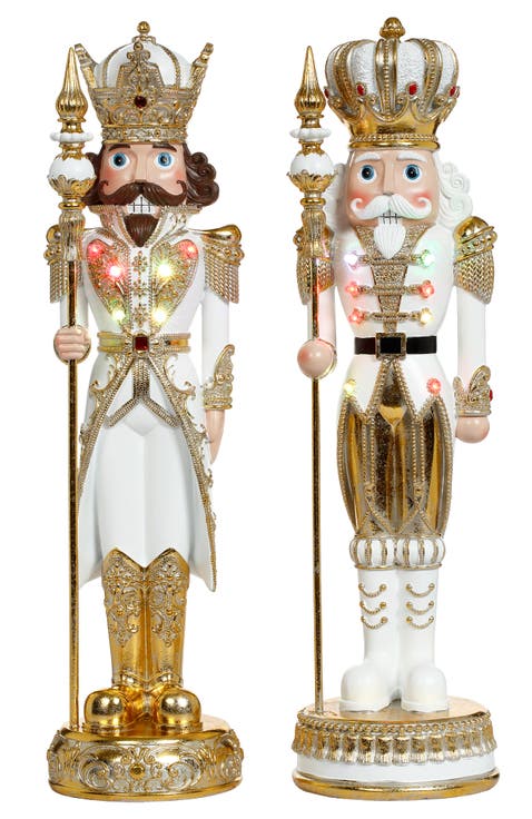Lighted Grand King Nutcracker, Set of 2