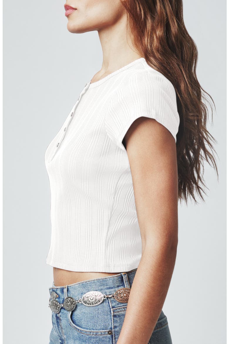 Ribbed Henley Short Sleeve T-Shirt, Alternate, color, JET STREAM
