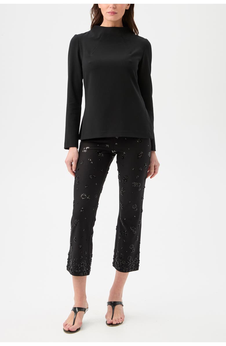 Trina Turk Baz High Neck Suiting Top, Main, color, Black