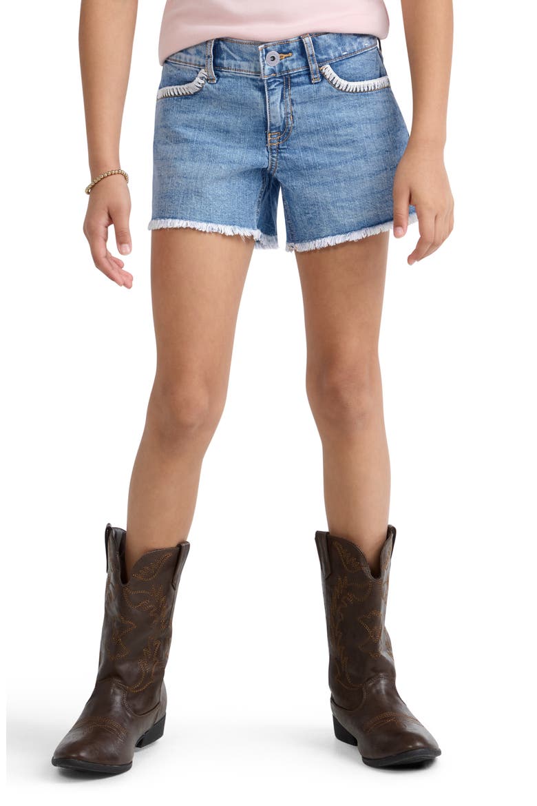 Kids' Whipstitch Detail Denim Cutoff Shorts, Main, color, SHORE STITCH