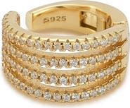 GLAZE JEWELRY Multi Row Cubic Zirconia Ear Cuff