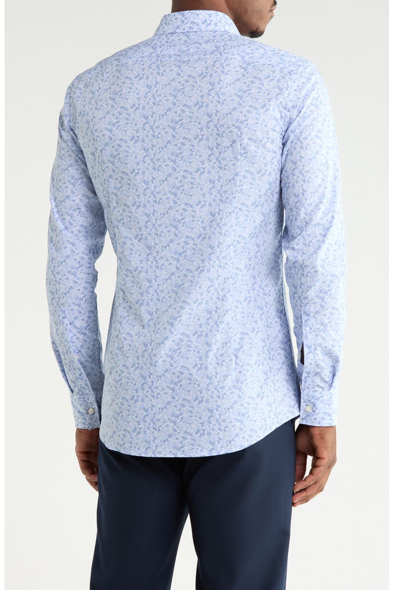 Kenno Floral Cotton Dress Shirt, Alternate, color, LIGHT/ PASTEL BLUE