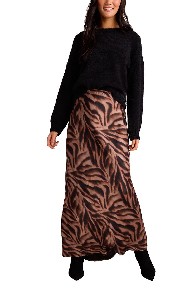 Bella Dahl Abstract Print Maxi Skirt, Alternate, color,