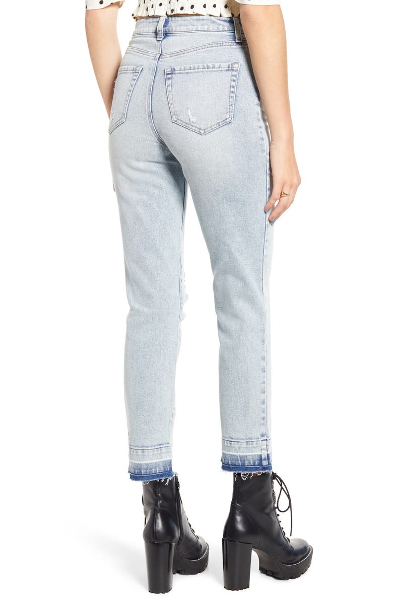 BP. x Claudia Sulewski Ripped Mom Jeans, Alternate, color,