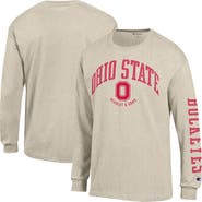 Champion Men's Champion Heather Oatmeal Ohio State Buckeyes Neutral Arch Long-Sleeve T-Shirt