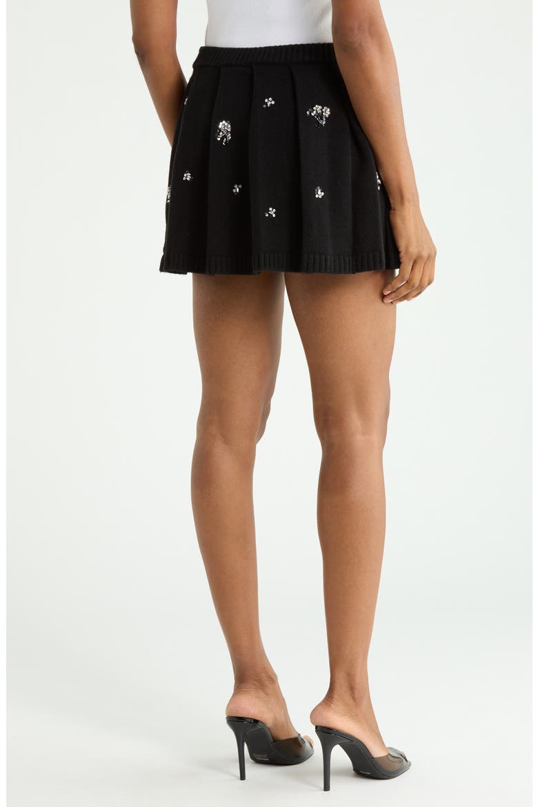 Cryus Wool & Cashmere Blend Sweater Miniskirt, Alternate, color, BLACK