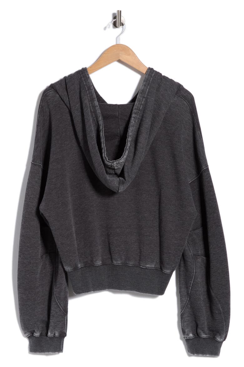 Playbook Crop Hoodie, Alternate, color, BLACK