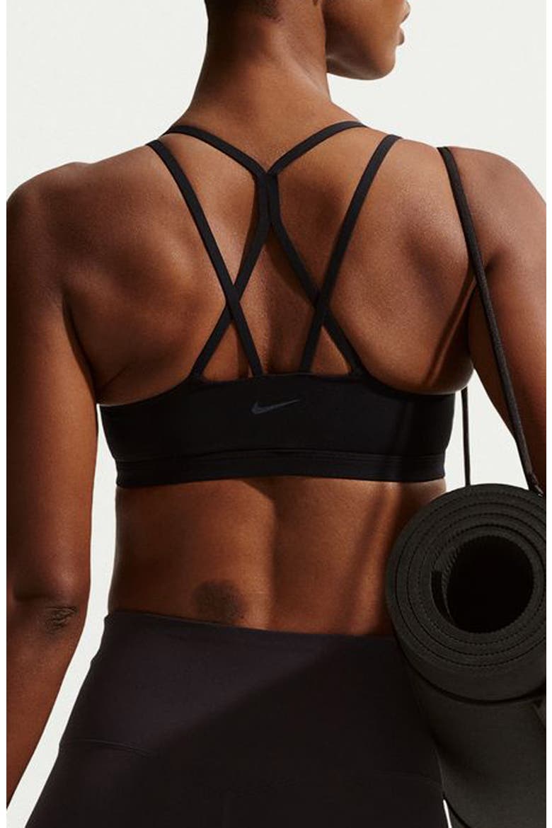 Zenvy Strappy Light-Support Padded Sports Bra, Alternate, color, BLACK/ GREY
