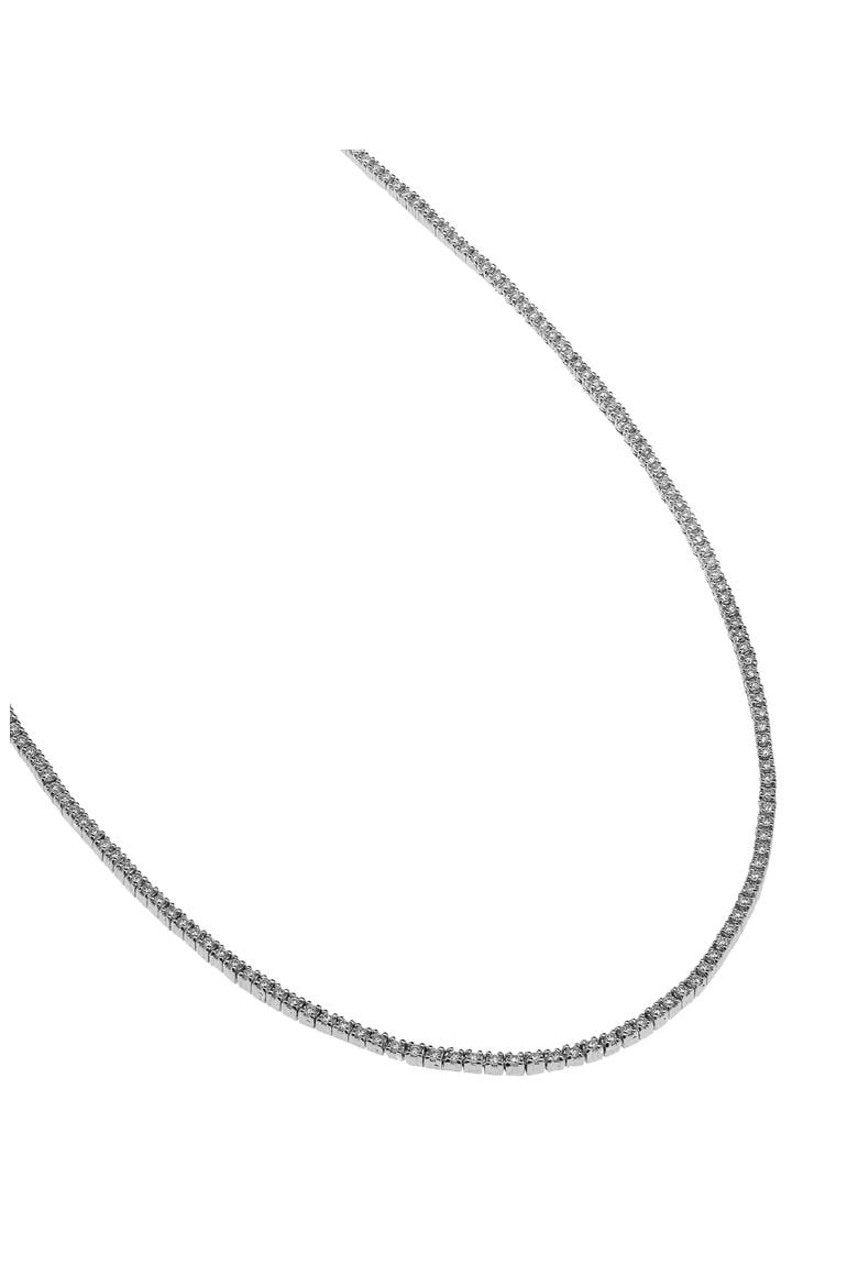 14K Gold Skinny Diamond Tennis Necklace, Alternate, color, WHITE