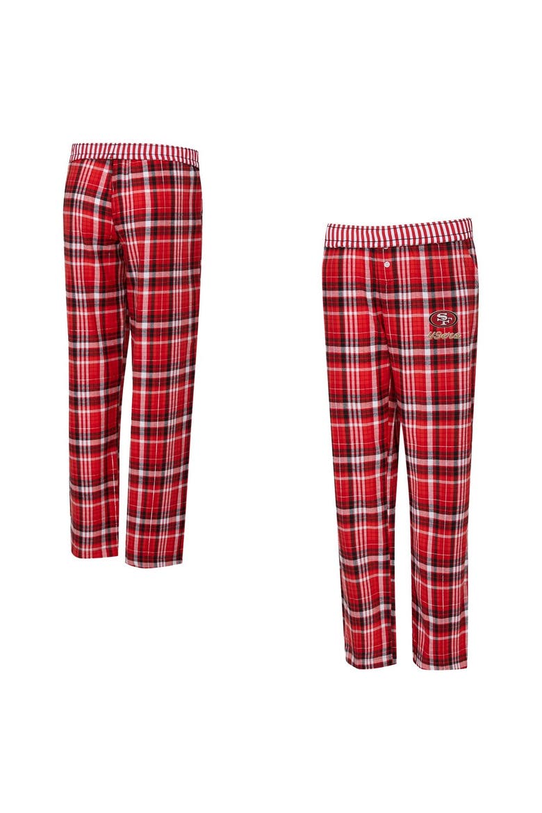 Women's Concepts Sport  Scarlet San Francisco 49ers Laney Plaid Tri-Blend Pants, Main, color, Scarlet