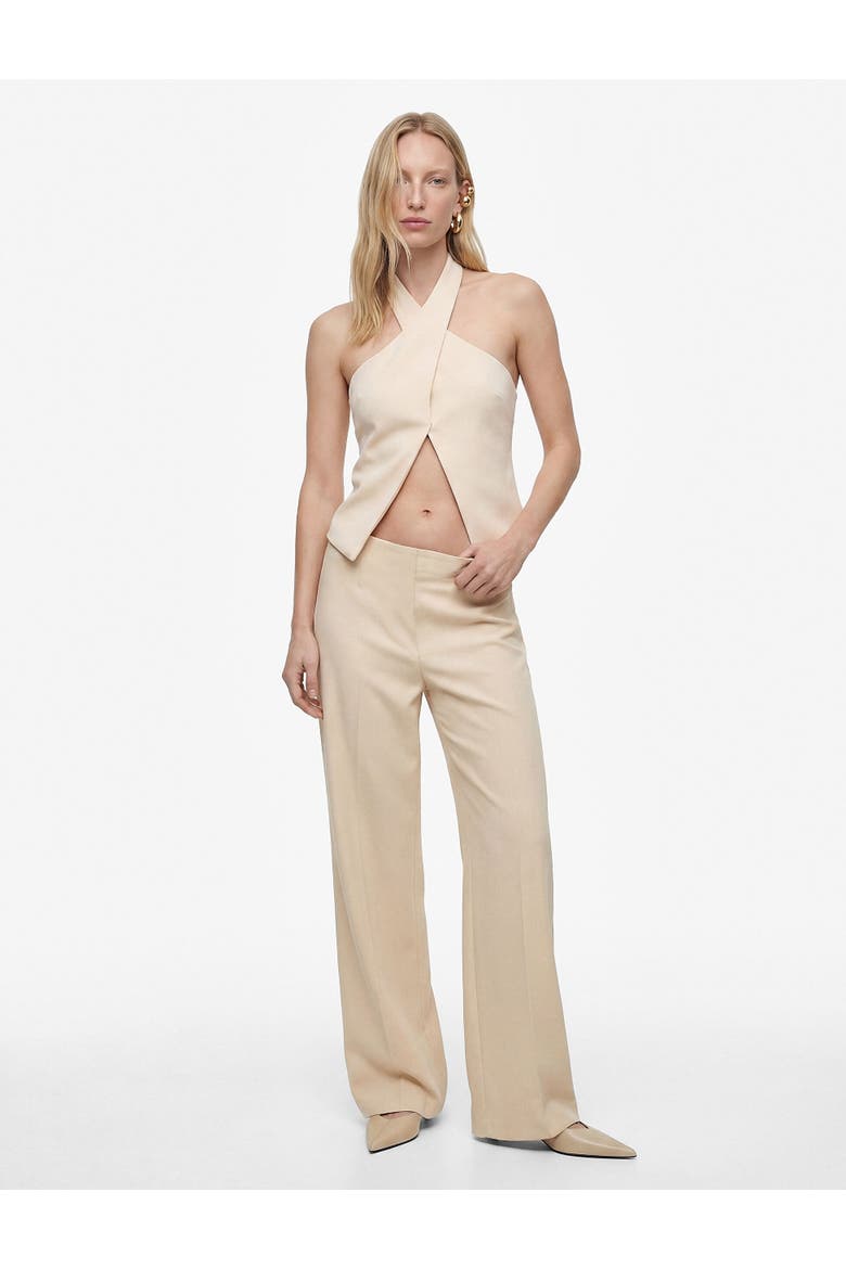 High Waist Wide Leg Trousers, Main, color, ECRU