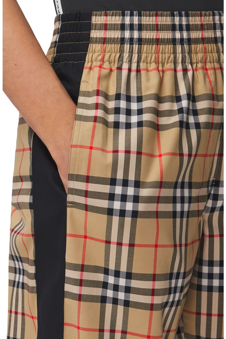 Louane Check Side Stripe Stretch Cotton Pants, Alternate, color, ARCHIVE BEIGE IP CHK