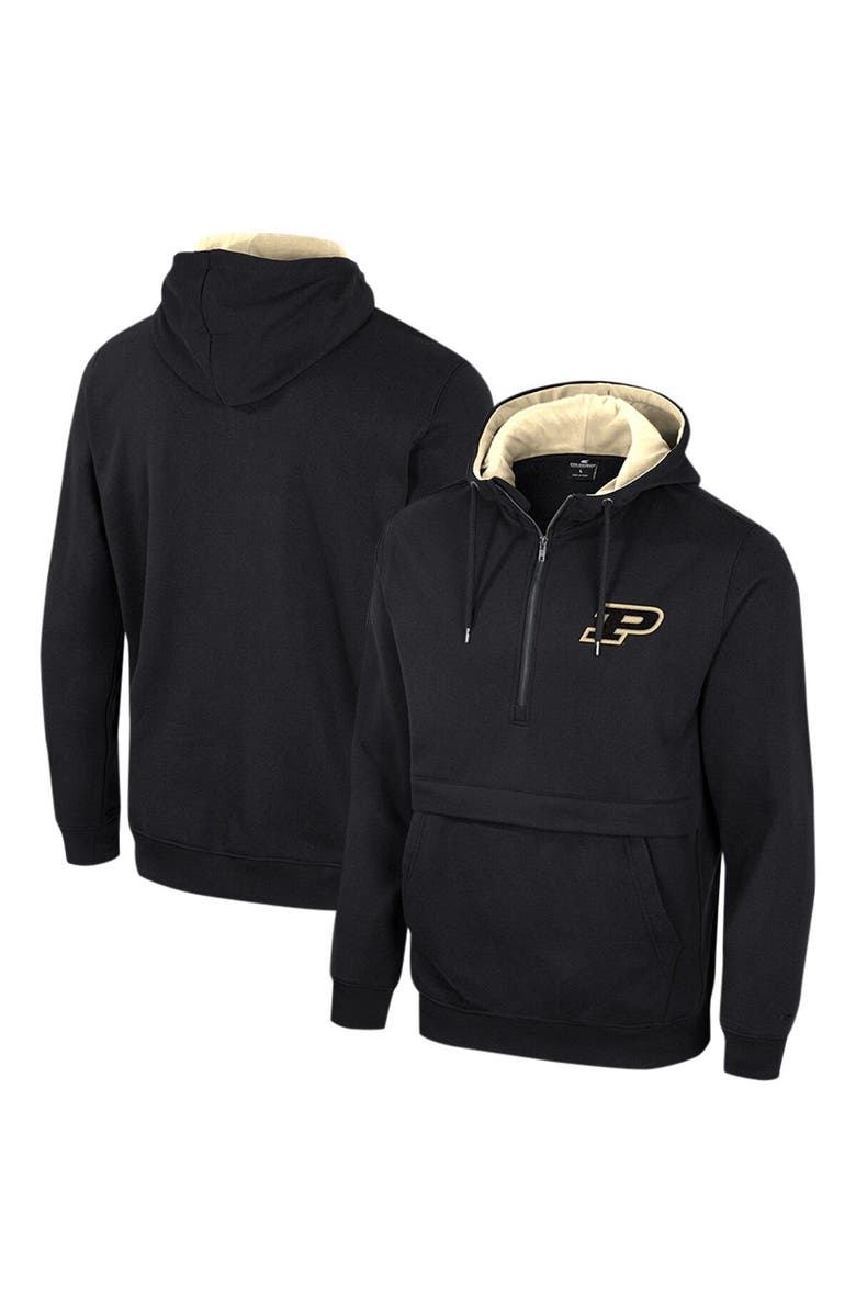 COLOSSEUM Men's Colosseum Black Purdue Boilermakers Half-Zip Hoodie, Main, color, Black