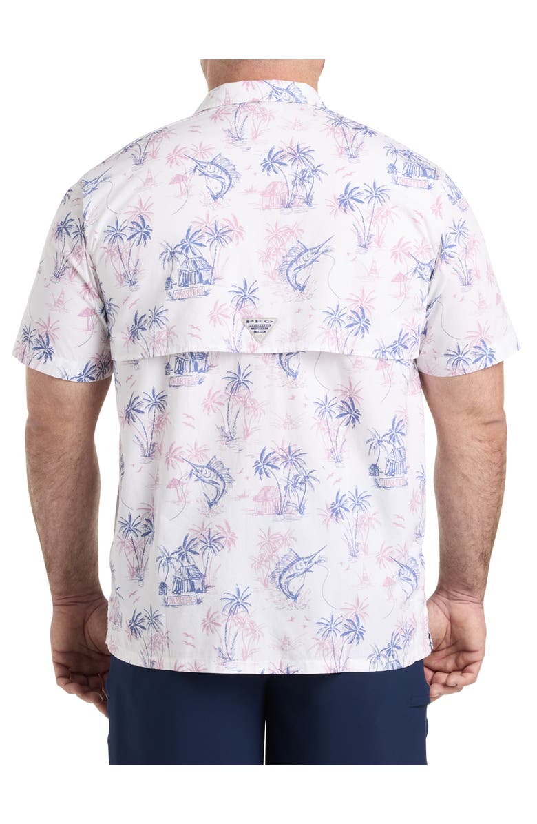 Columbia Big & Tall Trollers Best Sport Shirt, Alternate, color, White Scribbled