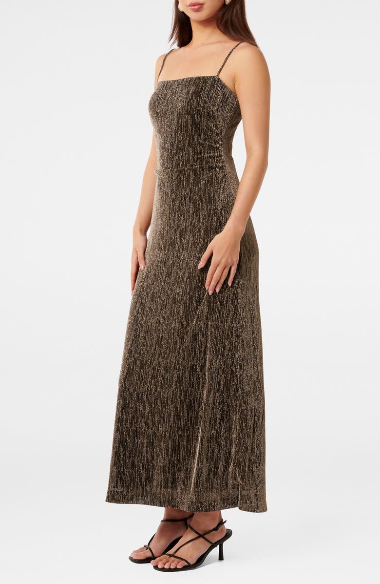 Ever New Kendra Metallic Jersey Midi Dress, Alternate, color,