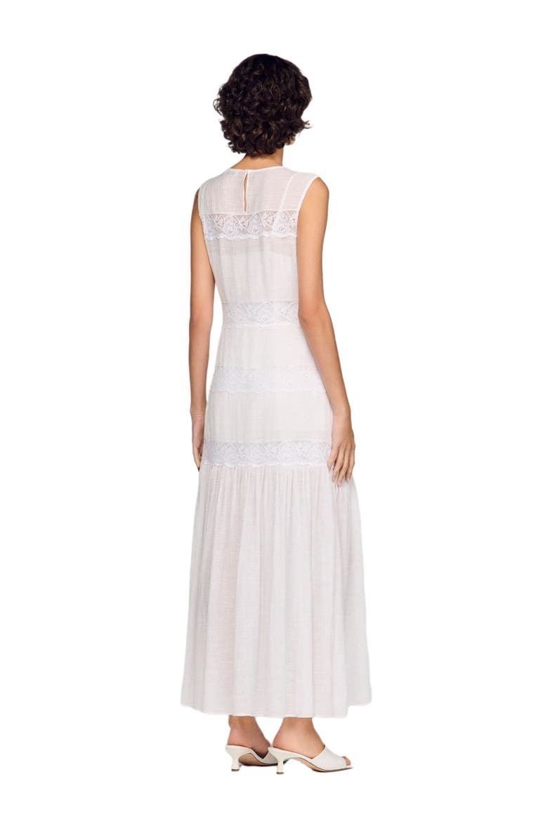 Crepon maxi dress, Alternate, color, White