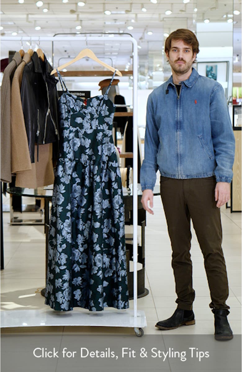 Ellie Floral Jacquard Sleeveless Gown, sales video thumbnail