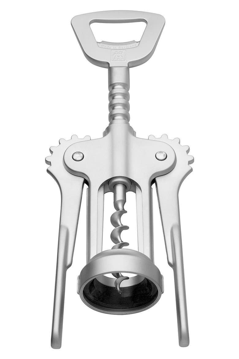 Sommelier Stainless Steel Double Lever Corkscrew, Main, color, STAINLESS STEEL