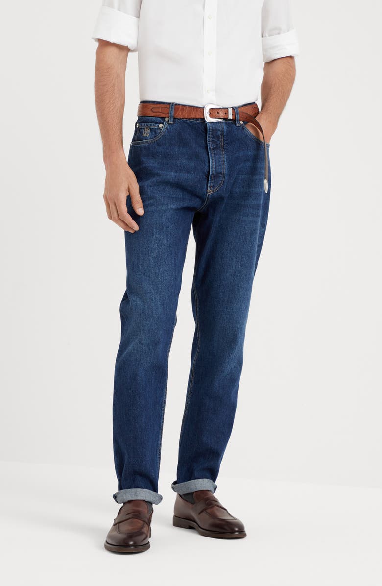 Brunello Cucinelli Iconic fit five-pocket trousers, Alternate, color, 