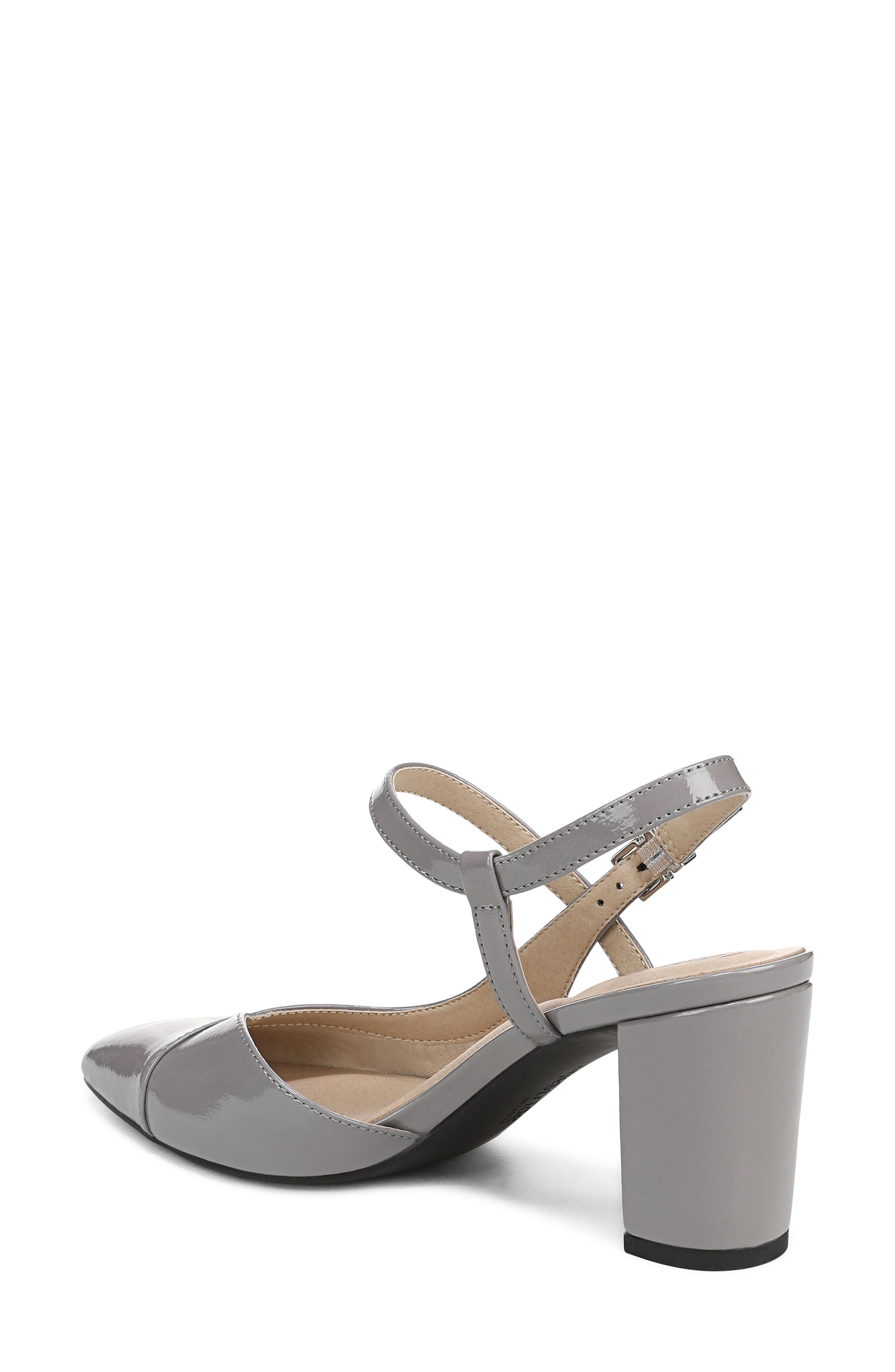 LifeStride Raelynn Slingback Half d'Orsay Pointed Toe Pump, Alternate, color, Ultimate Grey