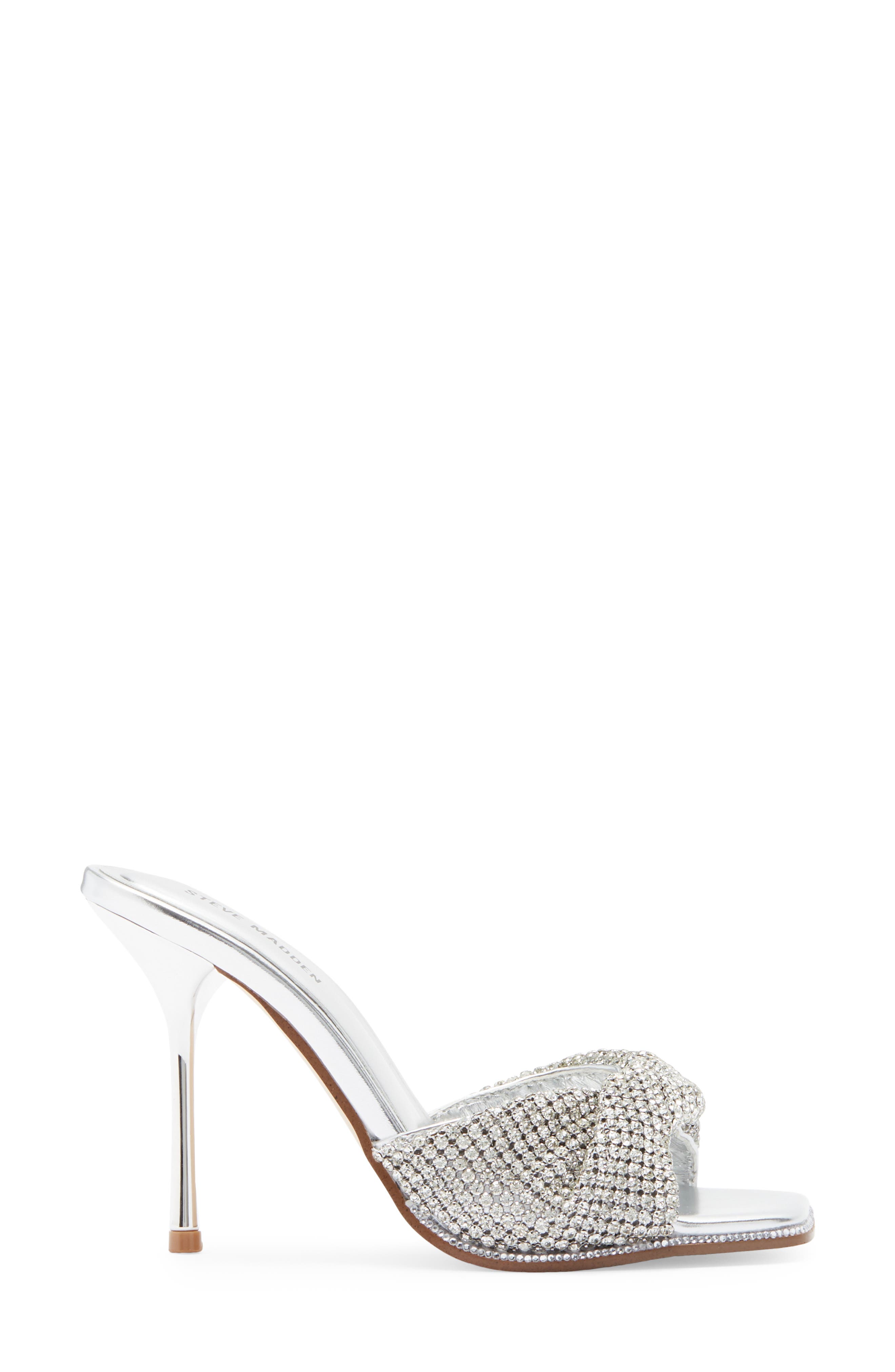 Steve Madden MVP Rhinestone Twist Stiletto Sandal, Alternate, color, 