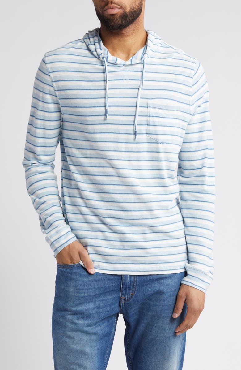 johnnie-O Anthony Indigo Stripe Hoodie, Main, color, 