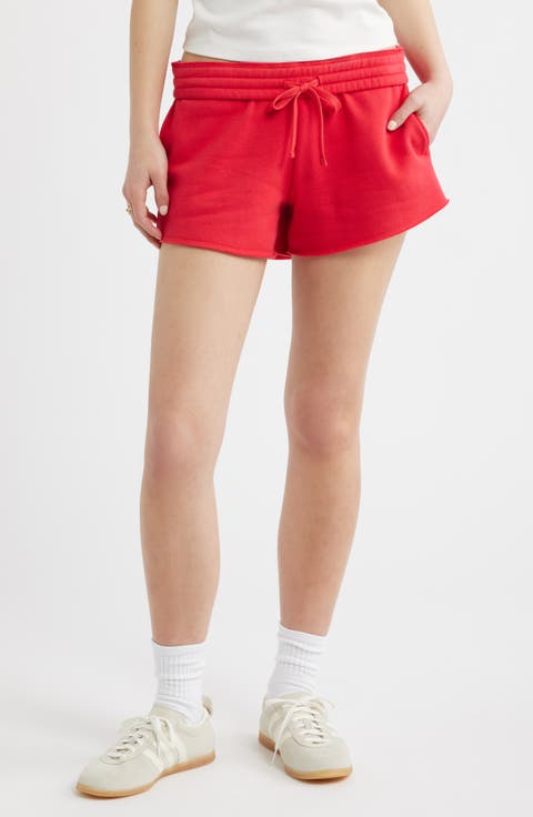 Foldover Fleece Mini Sweat Shorts