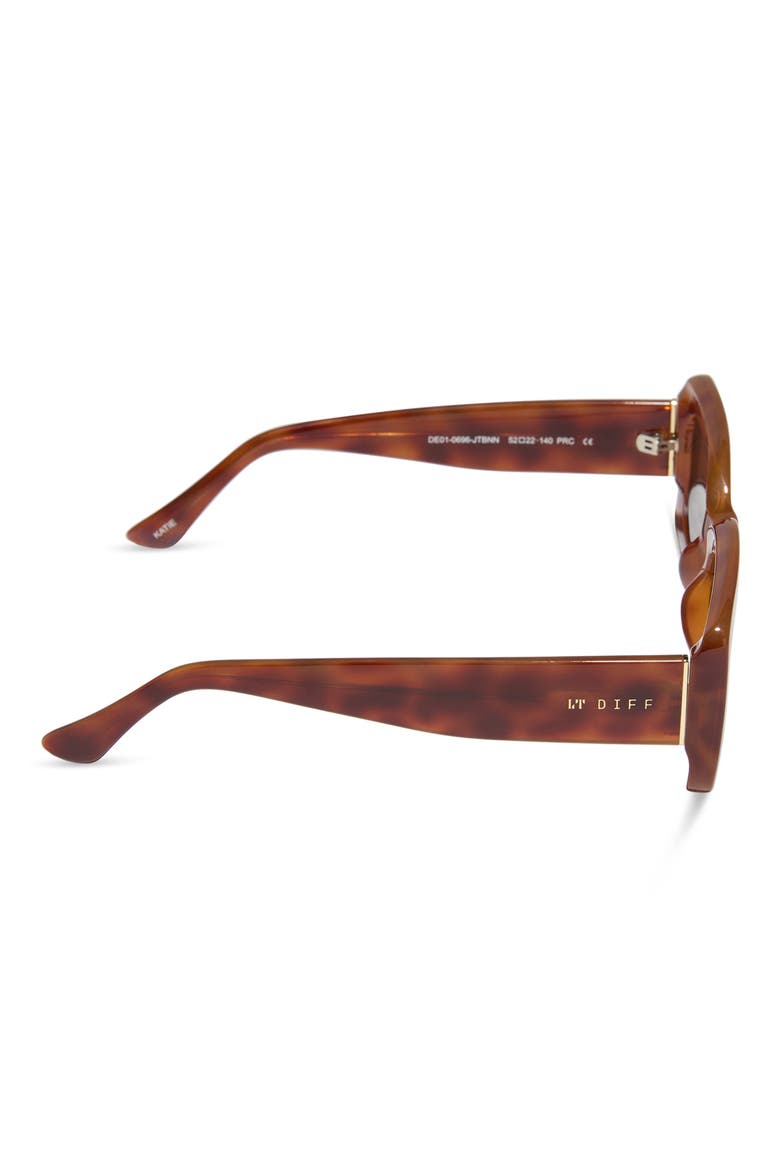 Katie 52mm Gradient Rectangle Sunglasses, Alternate, color, MAPLE TORTOISE