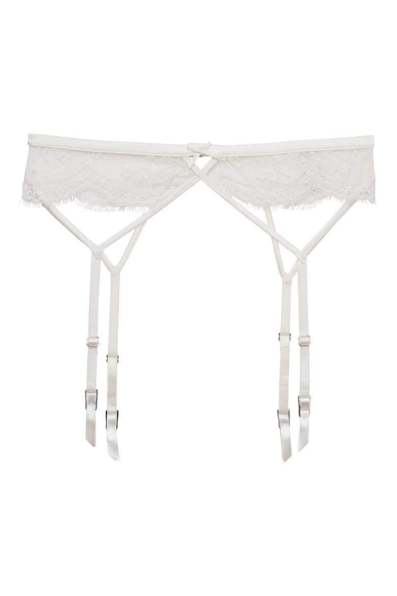 Frankie Lace Garter Belt, Main, color, IVORY