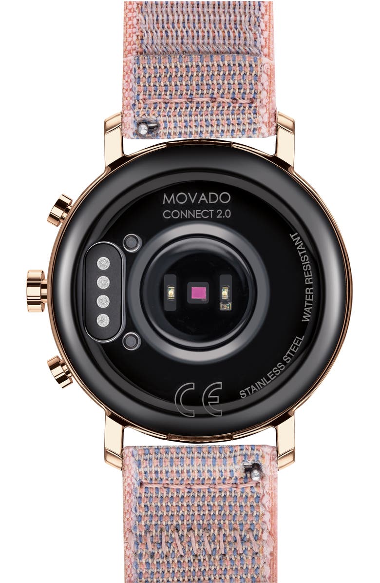 Movado Bold Connect 2.0 Chronograph Woven Strap Smart Watch, 40mm, Alternate, color, 