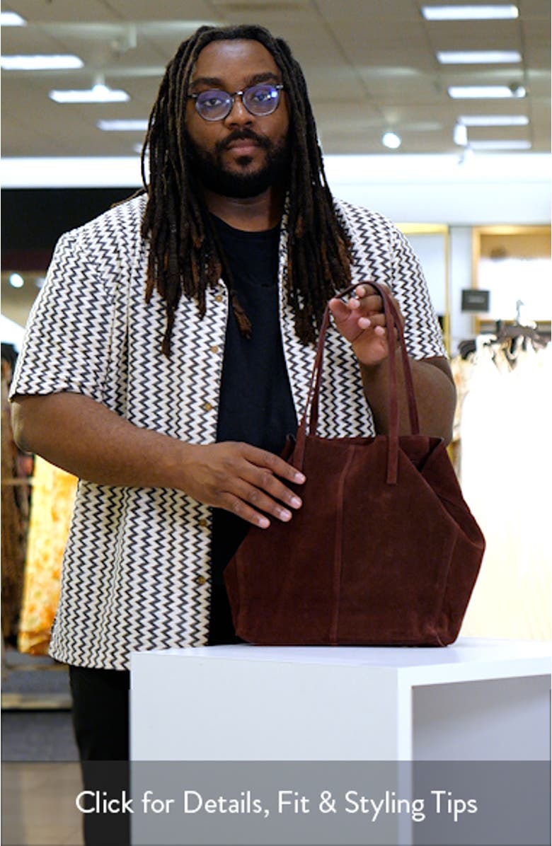 Suede Shopper Bag, sales video thumbnail