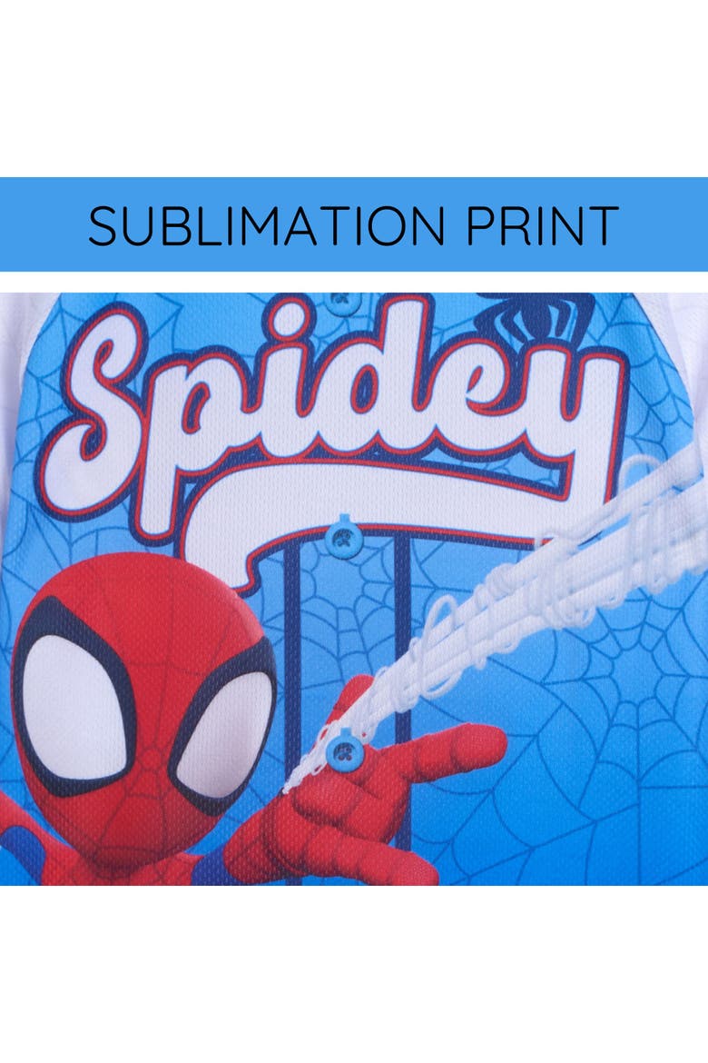 Spidey and His Amazing Friends 2-Piece Athletic Tee and Shorts Set, Alternate, color, Spidey Blue White
