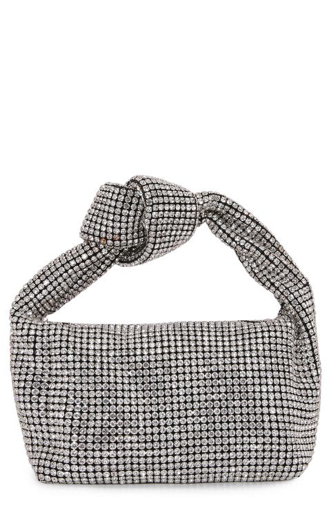 Knotted Handle Rhinestone Bag