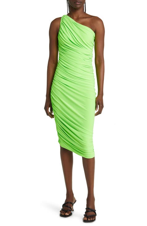 Diana Ruched One-Shoulder Body-Con Dress