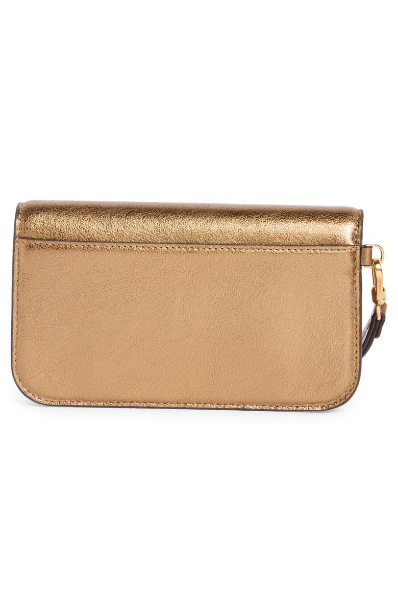 Kate Spade New York dakota crinkle metallic wallet, Alternate, color, Gold