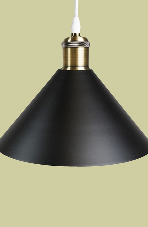 Soltech Modern Pendant Light And Socket In White/bronze