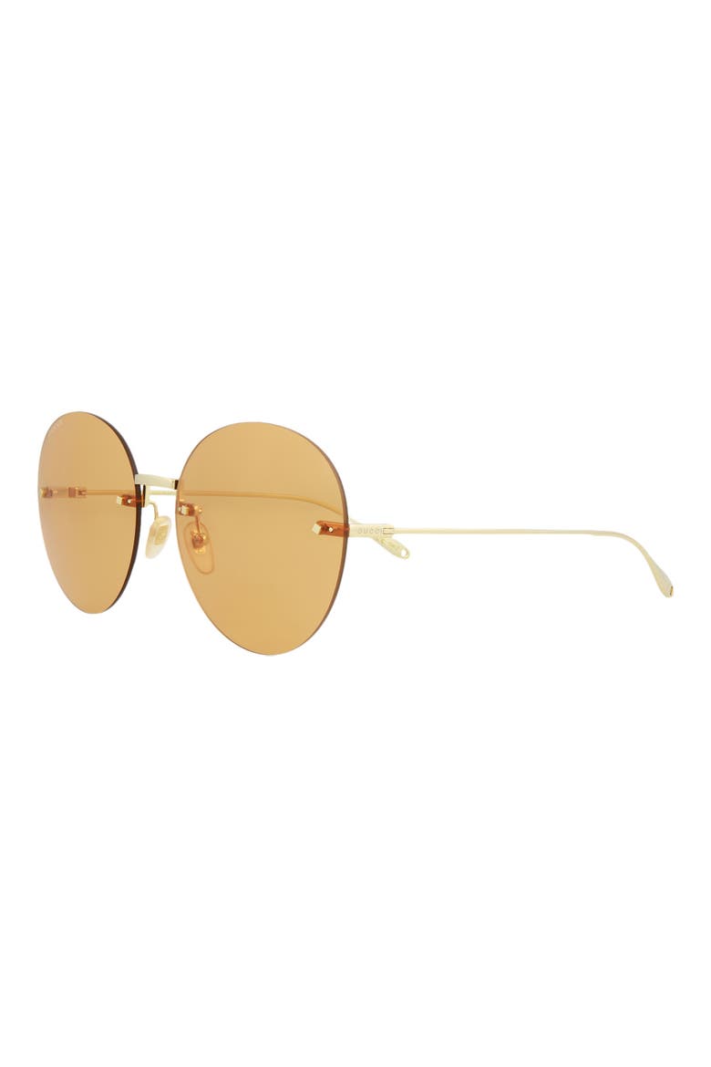 60mm Round Novelty Sunglasses, Alternate, color, GOLD GOLD ORANGE