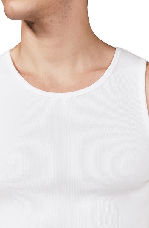 7 Diamonds Cotton & Modal Ribbed Tank In White