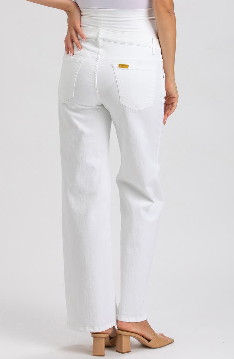 PIETRO BRUNELLI MATERNITY Wide Leg Maternity Jeans, Alternate, color, White