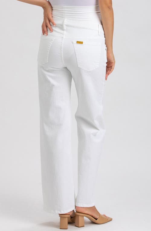 Pietro Brunelli Maternity Wide Leg Maternity Jeans In White