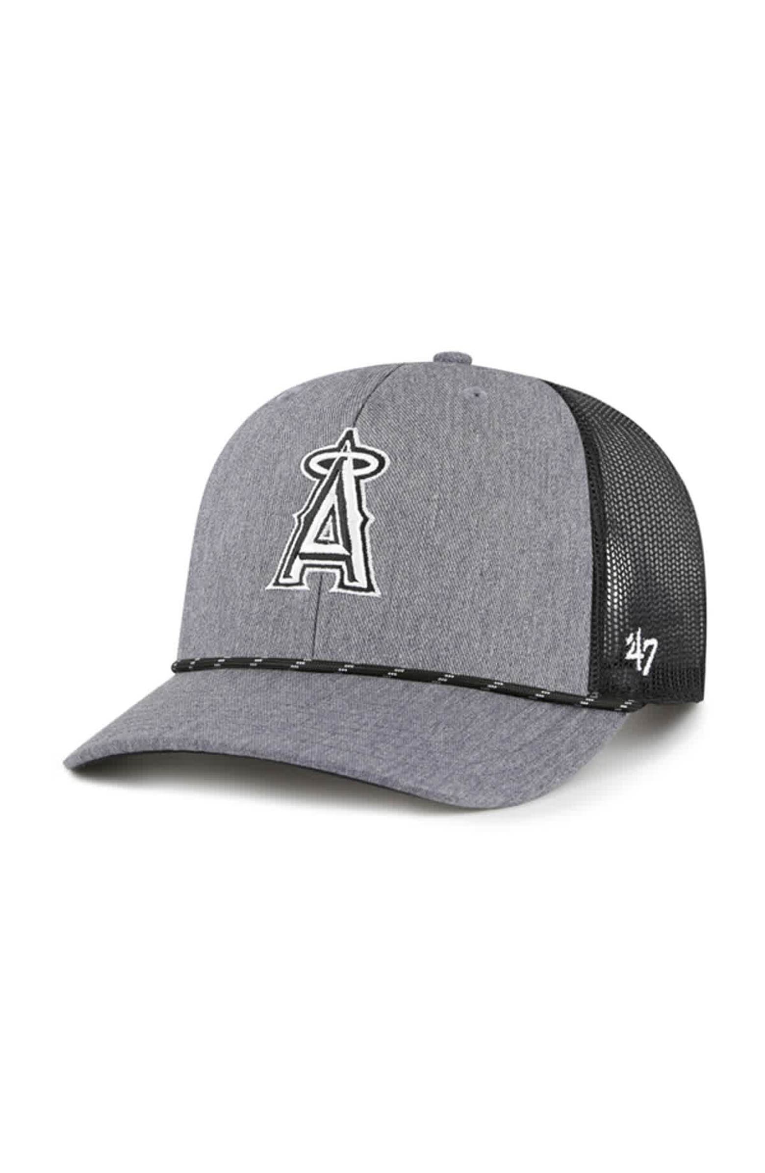 '47 Men's '47 Charcoal Los Angeles Angels Carbon Rope Trucker ...